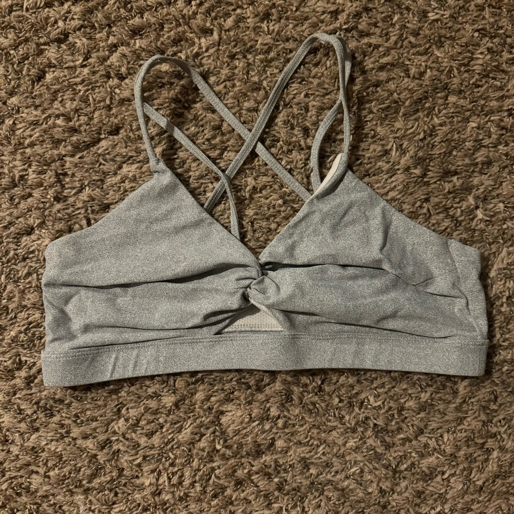 Tier Active Grey Twist Sports Bra XL
